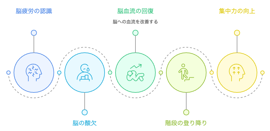 脳疲労を克服するための階段運動