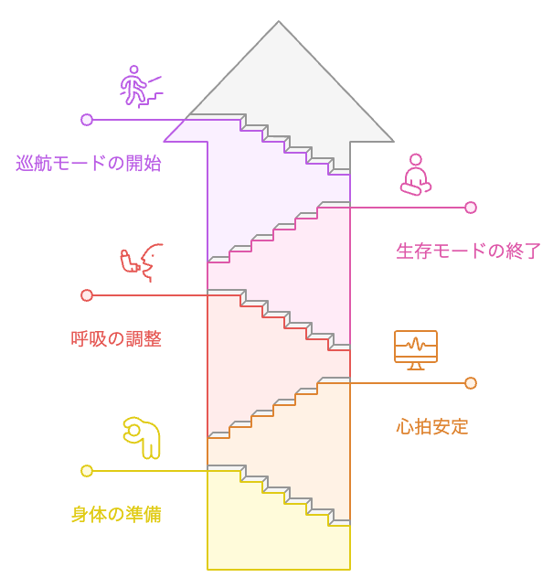 階段の登り降り中の身体の変化