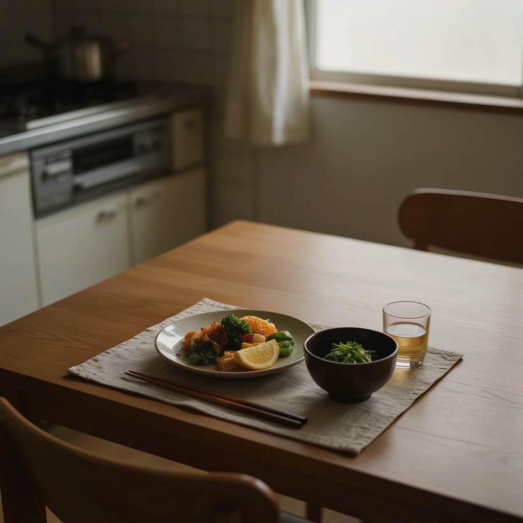 だしや酸味を効かせた減塩の食卓。腎臓をいたわる50代からの食事の一例